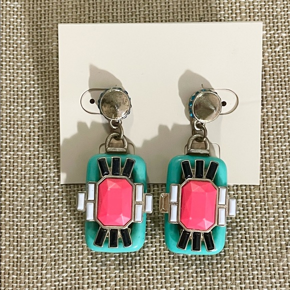 Studded Aztec Statement Piece Earrings - Picture 2 of 6